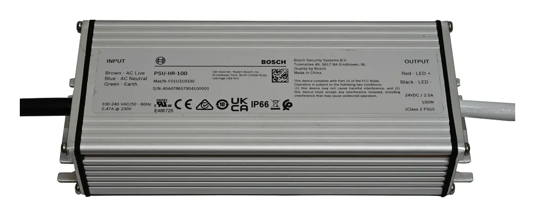 Bosch PSU-IIR-100 Kızılötesi Aydınlatıcılar İçin Güç Kaynağı Birimleri Güç kaynağı, 100-240VAC/24VDC, 4.17A