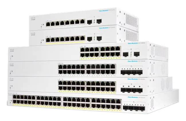 Cisco CBS220-24P-4X 24 Port Gigabit PoE+ 4x10G SFP+ Akıllı Yönetilebilir Switch