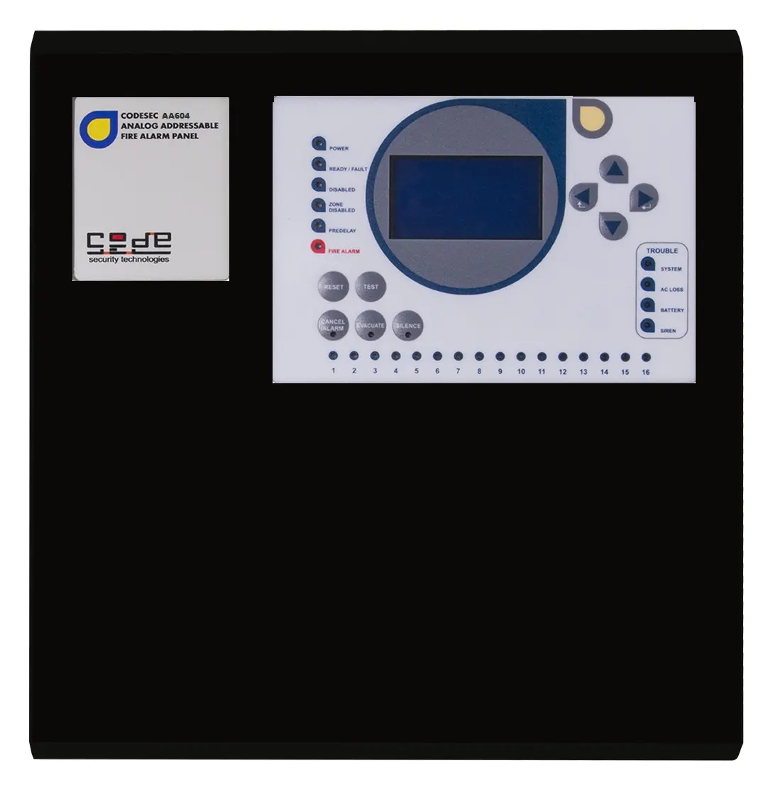 Codesec AA604 1-4 Çevrim Adresli Akıllı Yangın Alarm Paneli