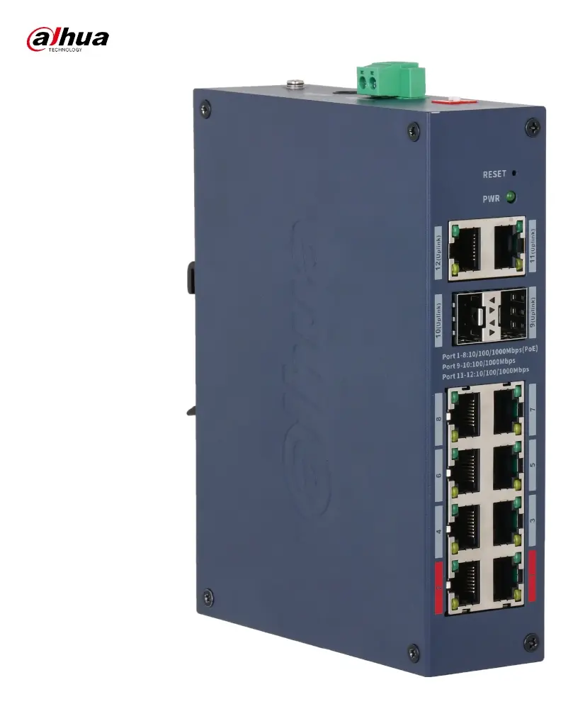 Dahua CHS4212-8GT-110 8 Port Gigabit Endüstriyel PoE Switch