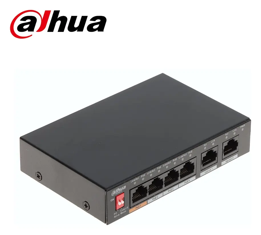Dahua CS4006-4GT-60 4 Port Yönetilebilir Gigabit PoE Switch