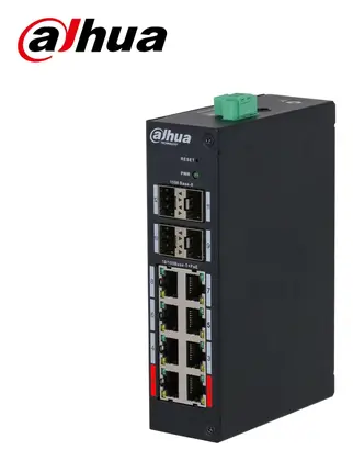 Dahua HS4412-8ET-96 8 Port Endüstriyel Network PoE Switch