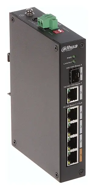Dahua PFS3106-4ET-60-V2 4 Port Endüstriyel PoE Switch