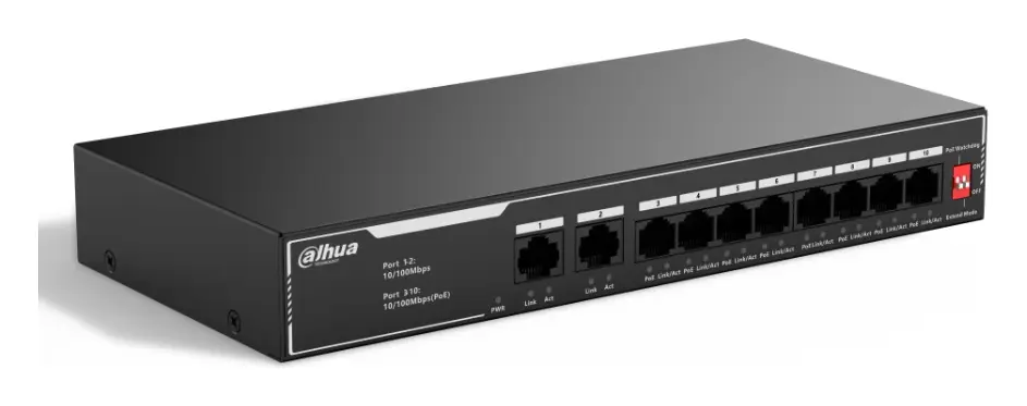 Dahua SF1010LP 10 Port (8 PoE) PoE Switch