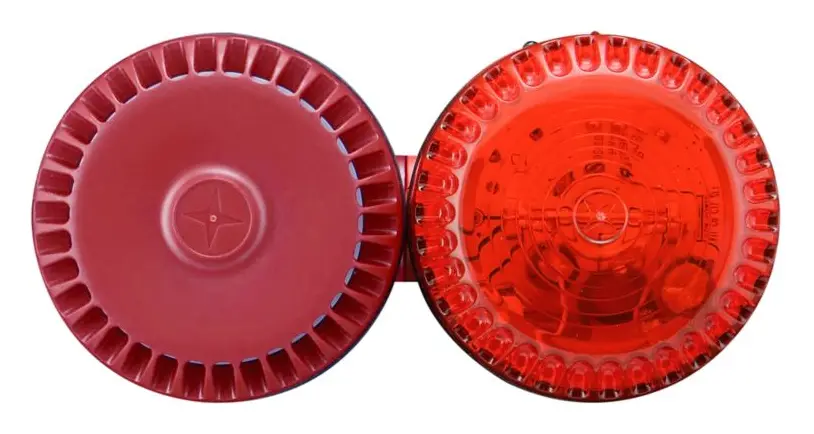 Eaton 535107FULL-1042 RoLP LX Kırmızı Gövde Kırmızı Lens Yangın Sireni / Flaşör