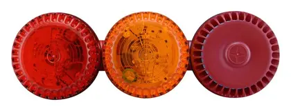 Eaton 536431FULL-0011 RoLP LX Kırmızı Gövde Kırmızı Lens Amber Lens Yangın Sireni / Flaşör