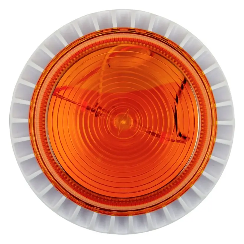 Eaton 640024FULL-0060X Flashni 24V DC Amber Lens Derin Taban Yangın Sireni / Flaşör