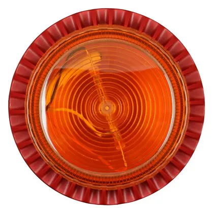 Eaton 640226FULL-0256 Flashni 24V DC Amber Lens Sığ Taban Yangın Sireni / Flaşör