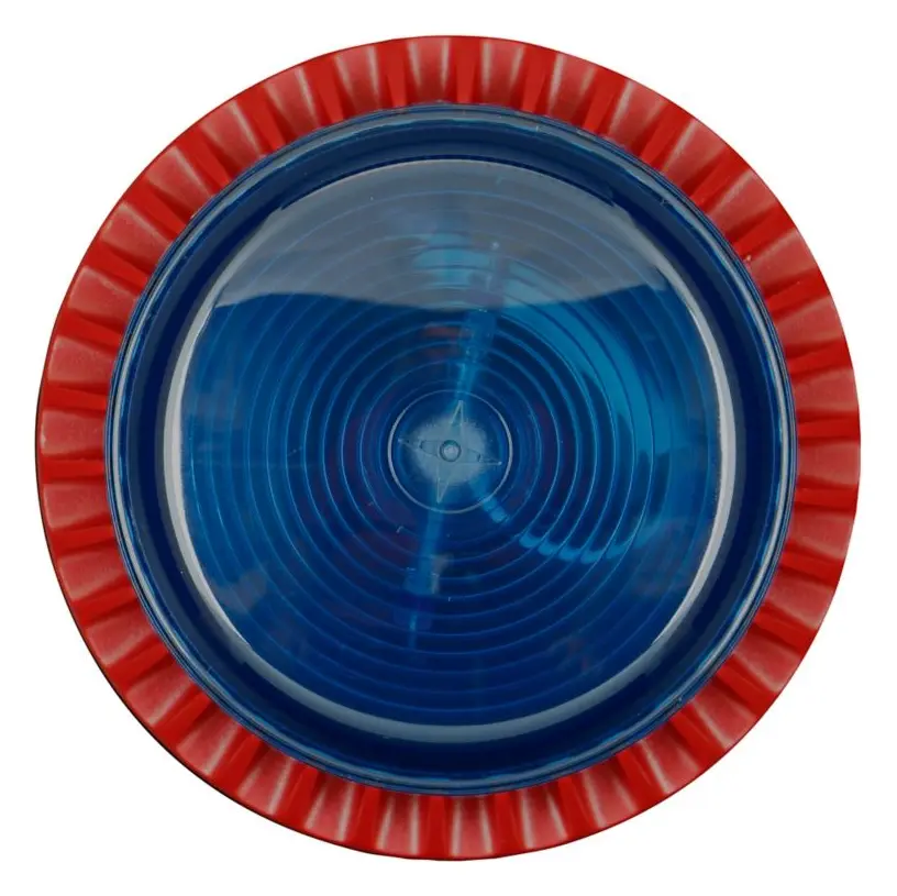Eaton 640453FULL-0295X Flashni 24V DC Mavi Lens Derin Taban Yangın Sireni / Flaşör