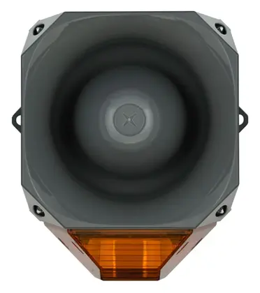 Eaton 7051212FUL-0015 Asserta 9-60V DC Amber Lens Gri Gövde Yangın Sireni / Flaşör