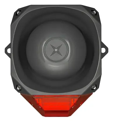 Eaton 7092279FUL-0167 Asserta 9-60V DC Kırmızı Lens Yangın Sireni / Flaşör