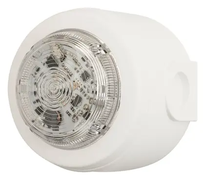 Eaton 811036FULL-0053 Solista Şeffaf Lens Mavi Flaş Beyaz Gövde Yangın Flaşörü