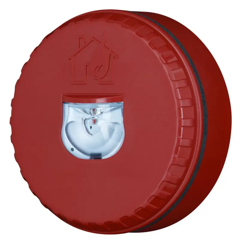Eaton 812013FULL-0114X Solista LX Kırmızı Flaş Kırmızı Gövde Sığ Taban Yangın Flaşörü
