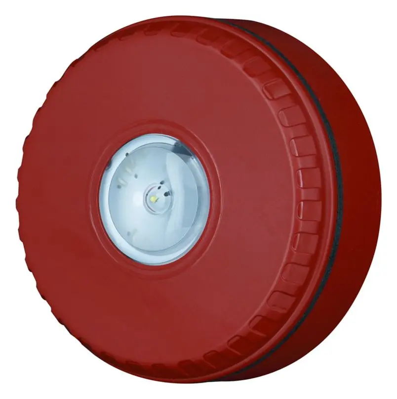 Eaton 812025FULL-0162X Solista LX Beyaz Flaş Kırmızı Gövde Sığ Taban Yangın Flaşörü