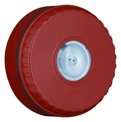 Eaton 812027FULL-0164X Solista LX Kırmızı Flaş Kırmızı Gövde Sığ Taban Yangın Flaşörü