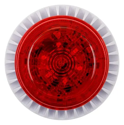 Eaton 8210114FULL-0017X RoLP Kırmızı Lens Sığ Taban Yangın Sireni / Flaşör