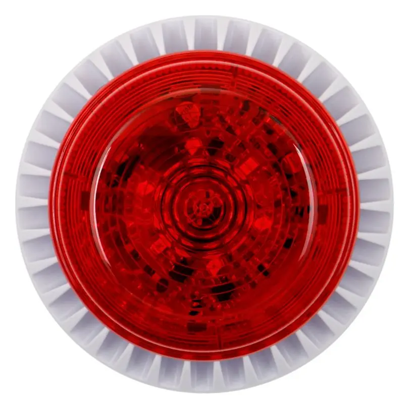 Eaton 8210115FULL-0018X RoLP Kırmızı Lens Derin Taban Yangın Sireni / Flaşör
