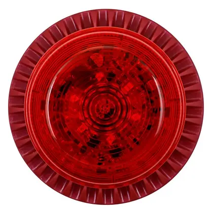 Eaton 8210130FULL-0002 RoLP Kırmızı Lens Derin Taban Yangın Sireni / Flaşör