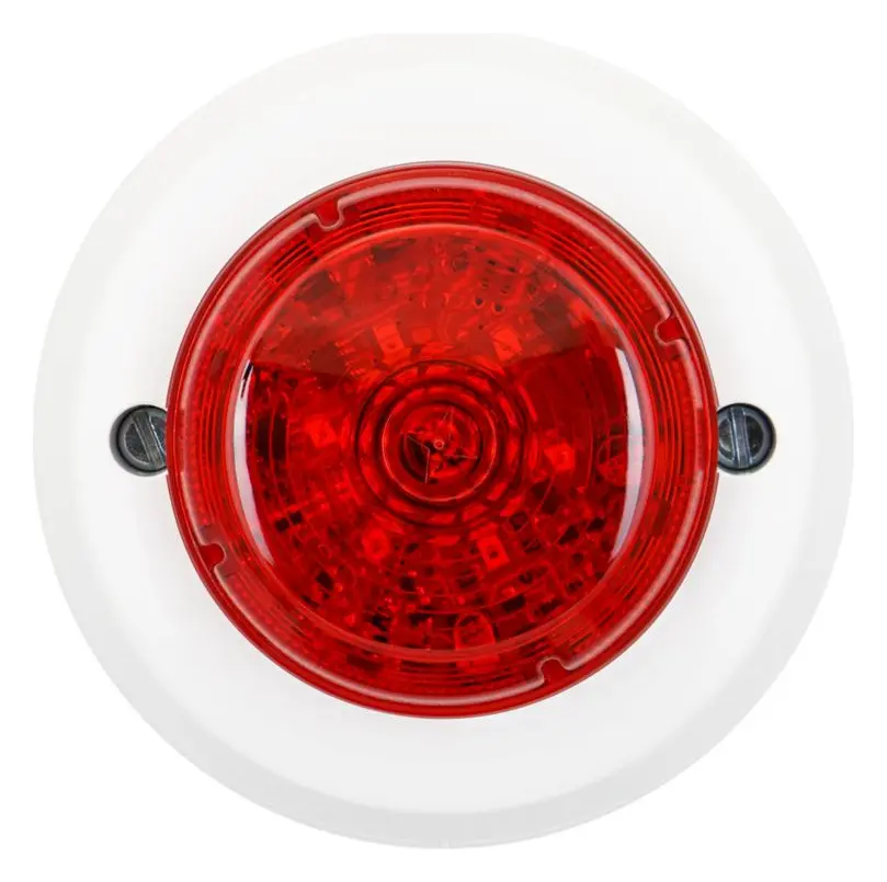Eaton 8310113FULL-0012 Squashni Kırmızı Lens Beyaz Gövde Sirenli / Flaşörlü Dedektör Tabanı