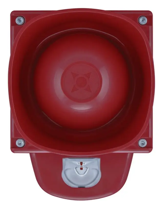 Eaton 8500050FULL-0050X Symphoni LX Dış Ortam Kırmızı Flaş Kırmızı Gövde Yangın Sireni / Flaşör