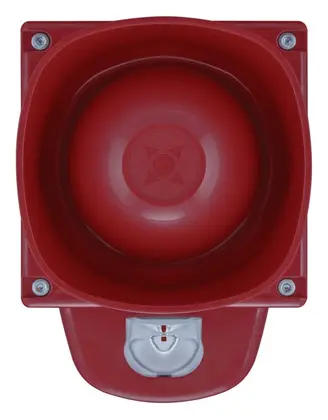Eaton 8500060FULL-0251X Symphoni LX Dış Ortam Kırmızı Flaş Kırmızı Gövde Yangın Sireni / Flaşör