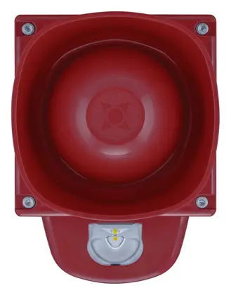 Eaton 8500078FULL-0078X Symphoni LX Dış Ortam Beyaz Flaş Kırmızı Gövde Yangın Sireni / Flaşör
