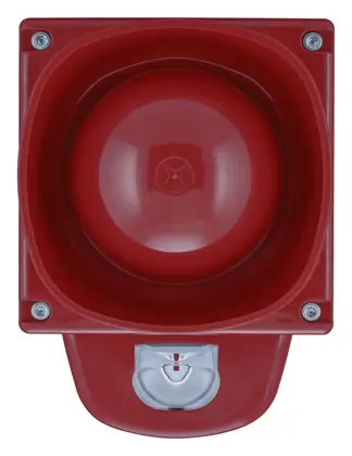 Eaton 850133FULL-0282X Symphoni LX Dış Ortam Kırmızı Flaş Kırmızı Gövde Yangın Sireni / Flaşör