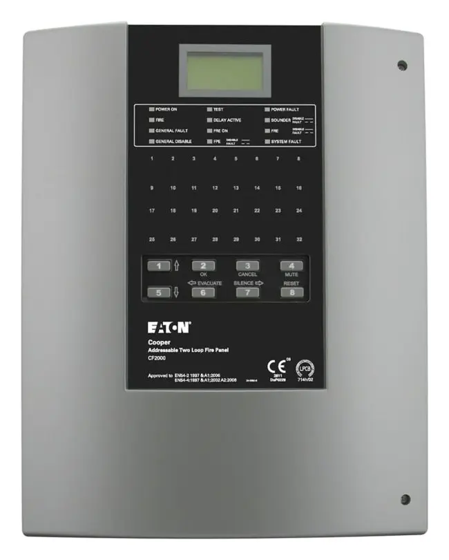 Eaton 910187FULL-0198 CF2000 2 Loop Adresli Yangın Alarm Paneli