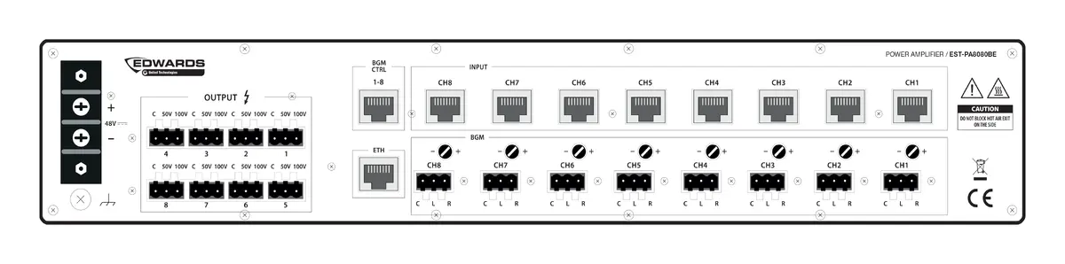 Edwards EST-PA8080B Acil Anons Amplifikatörü — görsel 2
