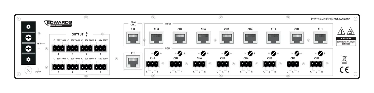 Edwards EST-PA8160B Acil Anons Amplifikatörü — görsel 2