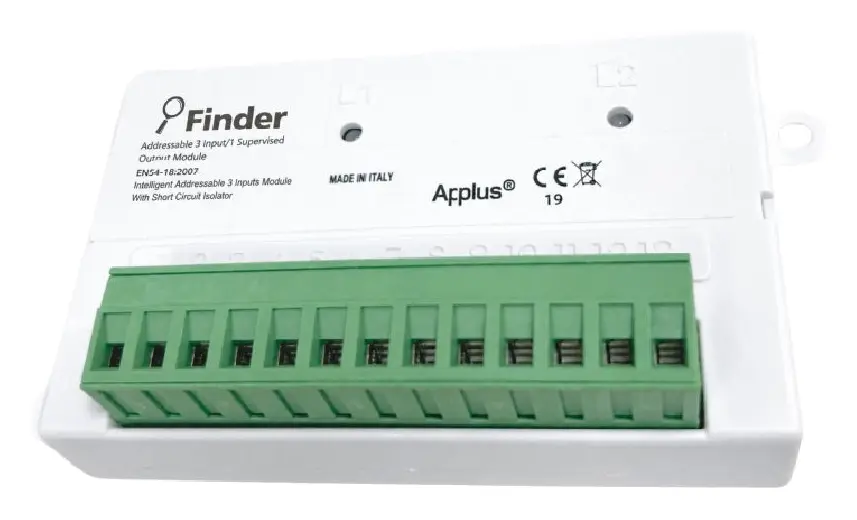 Finder FF MI250A-3 Intelligent Adresli Entegre Kısa Devre İzolatörlü 3 Giriş Modülü