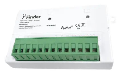 Finder FF MIC250A-1/1 Intelligent Adresli Entegre Kısa Devre İzolatörlü 1 Giriş 1 Form C Çıkış Modülü