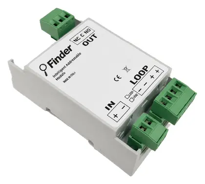 Finder FF MIC250A-1/1R230 Intelligent Adresli 1 Girişli, 1 Röle (220V AC) Çıkışlı Modül
