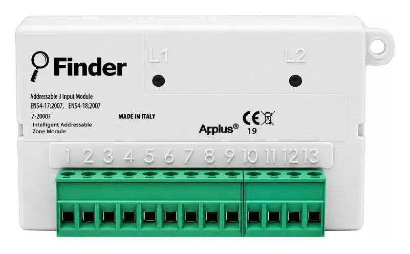 Finder FF MZ250 Intelligent Adresli Entegre Kısa Devre İzolatörlü Bölge Denetim Modülü
