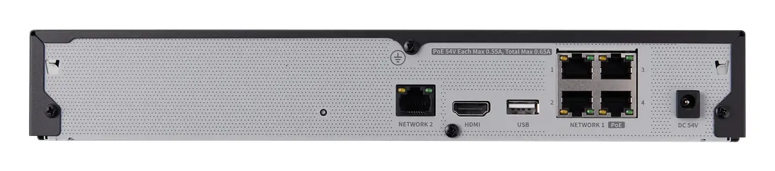 Hanwha Vision QRN-430S 4 Kanal PoE NVR Kayıt Cihazı — görsel 2
