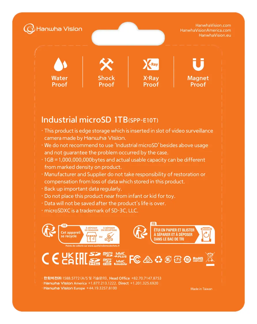 Hanwha Vision SPP-E10T 1TB Endüstriyel microSD Hafıza Kartı — görsel 2