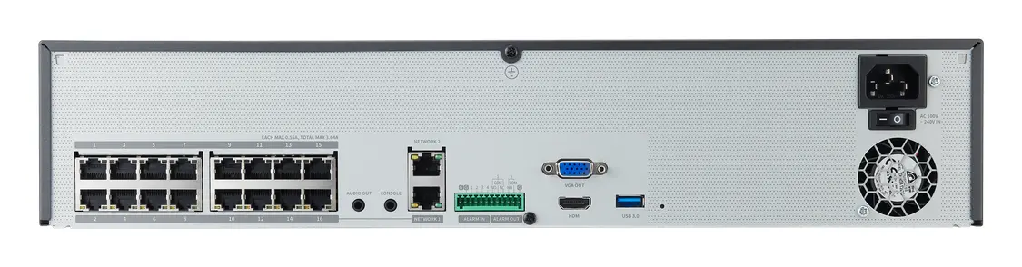 Hanwha Vision XRN-1620SB1 16 Kanal PoE NVR Kayıt Cihazı — görsel 2