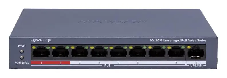 Hikvision DS-3E0109P-E/M(C) 8 Port PoE Switch