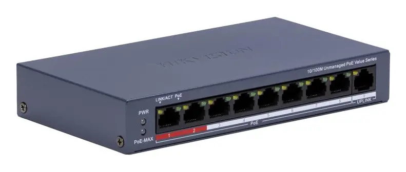 Hikvision DS-3E0109P-E/M(C) 8 Port PoE Switch — görsel 3
