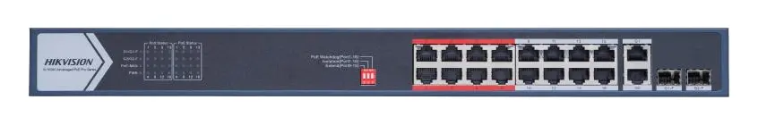 Hikvision DS-3E0318P-E(D) 16 Port PoE Switch — görsel 2