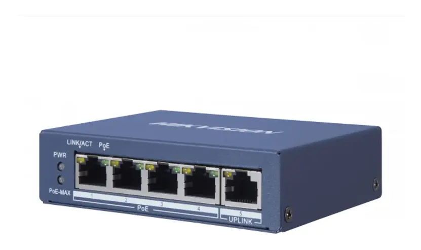 Hikvision DS-3E0505HP-E 4 Port Gigabit PoE Switch — görsel 2