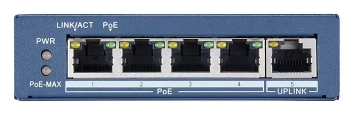 Hikvision DS-3E0505P-E 4 Port Gigabit PoE Switch — görsel 2