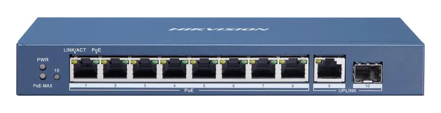 Hikvision DS-3E0510P-E/M 8 Port PoE Switch — görsel 2