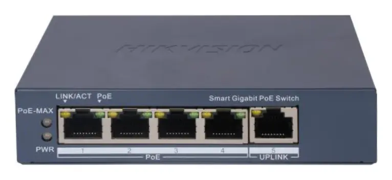 Hikvision DS-3E1505P-EI 4 Port Gigabit PoE Switch — görsel 2