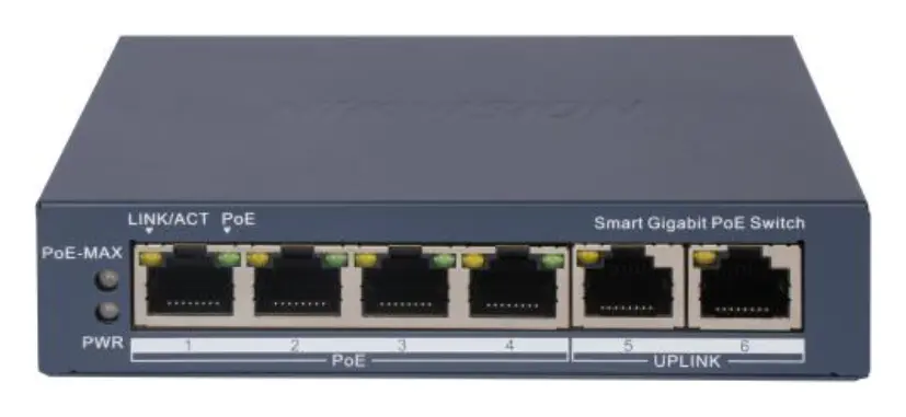 Hikvision DS-3E1506P-EI 4 Port Gigabit PoE Switch — görsel 2