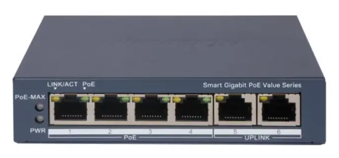 Hikvision DS-3E1506P-EI/M 4 Port Gigabit PoE Switch — görsel 2