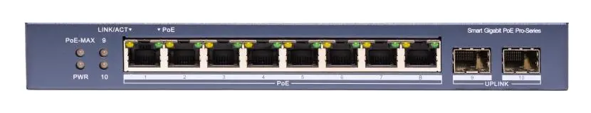 Hikvision DS-3E1510P-SI-8P2F 8 Port Gigabit PoE Switch — görsel 2