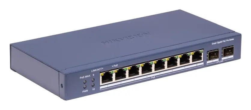 Hikvision DS-3E1510P-SI-8P2F 8 Port Gigabit PoE Switch — görsel 3