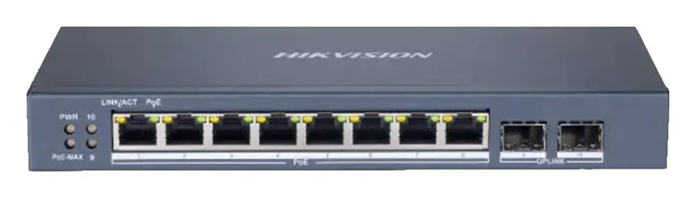 Hikvision DS-3E1510P-SI 8 Port Gigabit PoE Switch — görsel 2