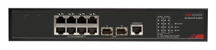 Hikvision DS-3E2510P-SI-8P2F PoE Switch — görsel 2